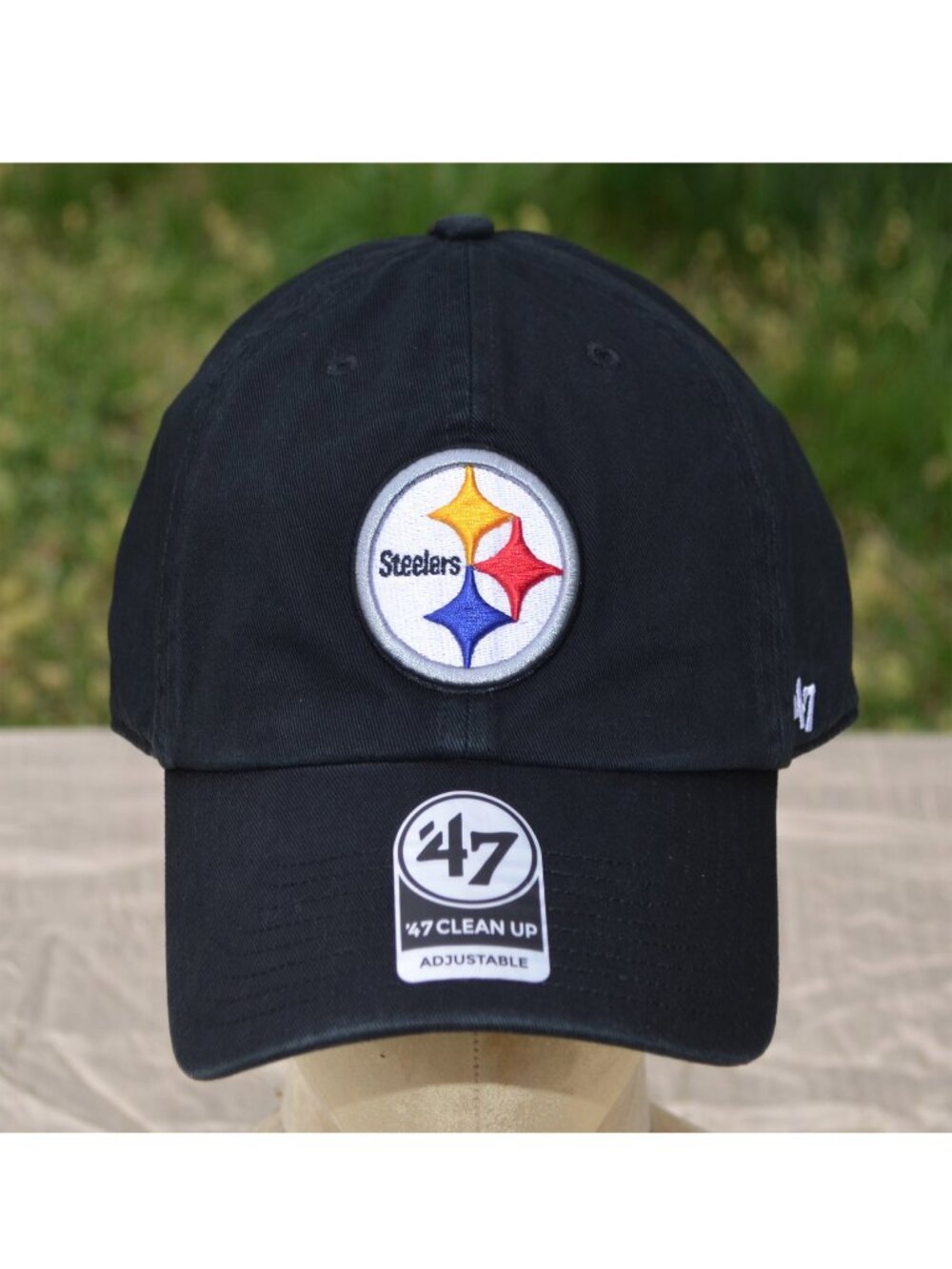 Pittsburg Steelers ’47 Clean Up NFL Strapback Hat Adjustable Black